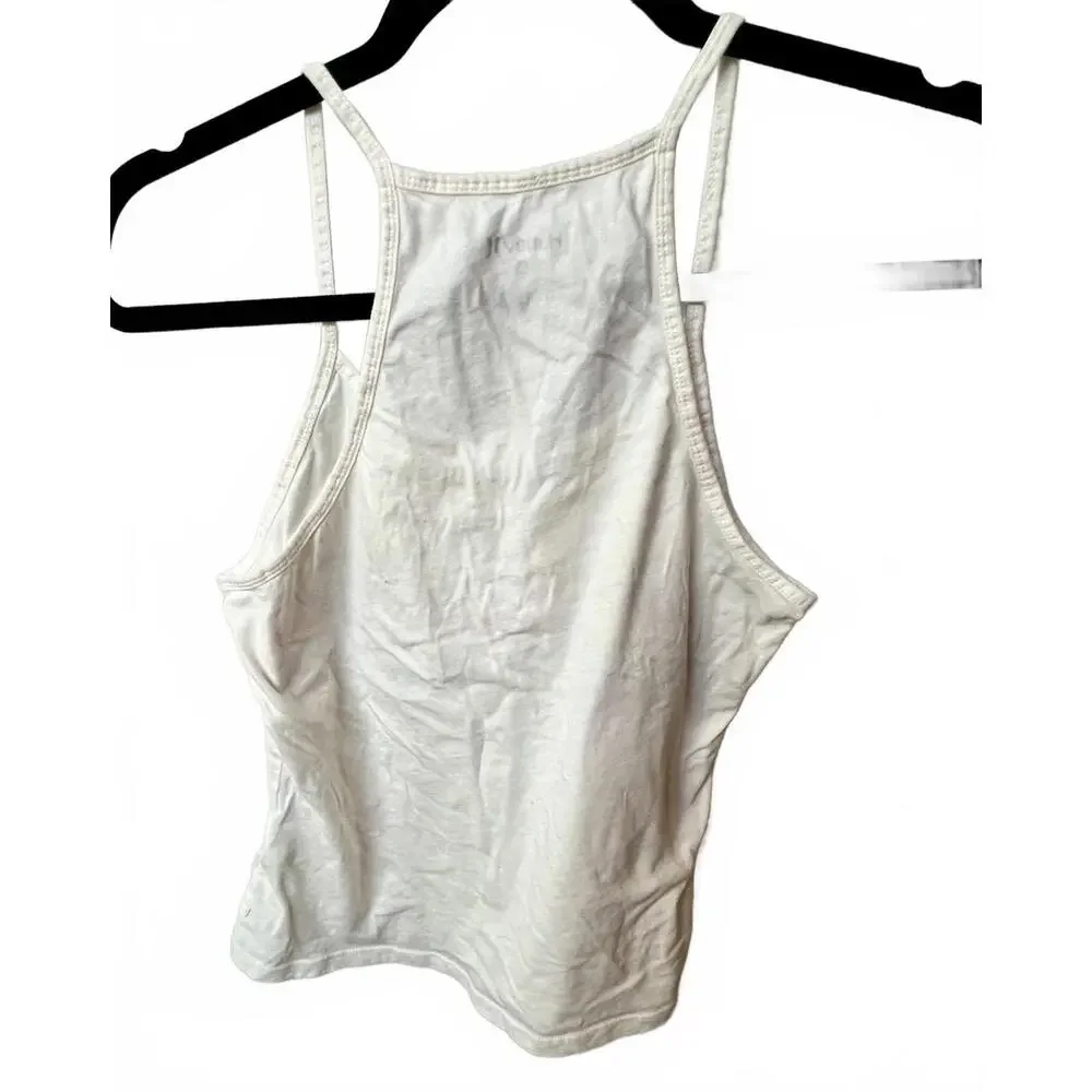 White,  Hurley Tank Top With Ocean Design, Size XS - Picture 2 of 3